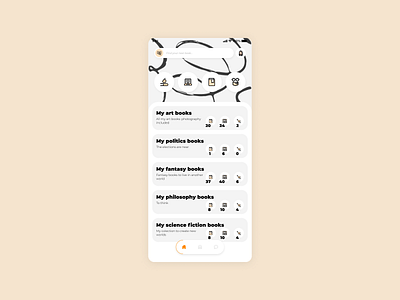 Bookz app books design home app ui ux