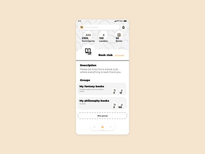 Bookz app books design groups social media ui ux