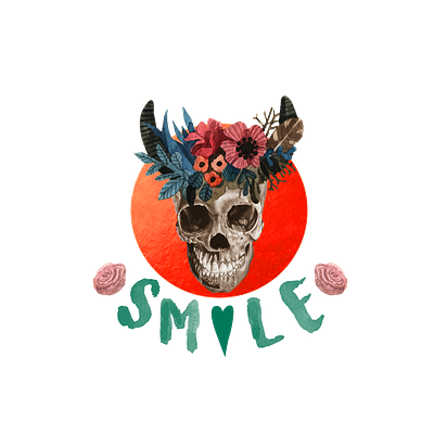 smile chill death illustration skull smile