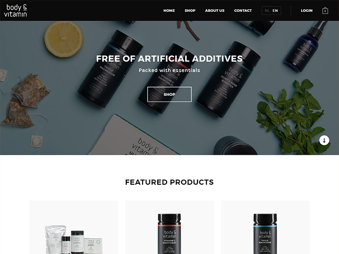 Body & Vitamin - Body Care Product Landing Page