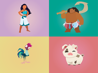 Moana Character Study animation characters disney illustraion movie