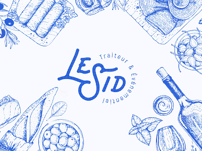 LESID FOOD branding eat font food french ill illustration lettering logo open pain porn food restaurant vin