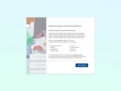 Welcome mat for service platform beta release illustration product design ui ux welcome mat