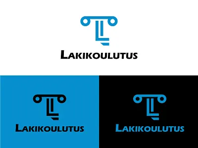 Lakikoulutus Logo art branding graphic design illustration logo logodesign minimal type typography vector