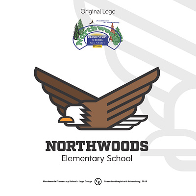 Northwoods Rebrand | Before & After eagle elementary northwoods rebrand school