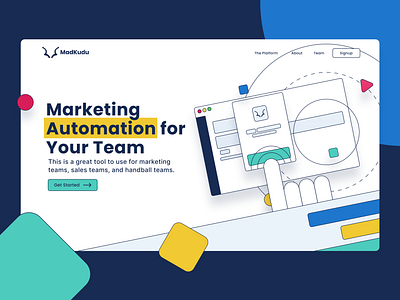 Brand Exploration | MadKudu branding design landing page saas website