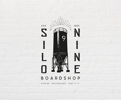 Silo Nine Boardshop Logo boardshop branding design graphic design logo modern logo skateboard vector