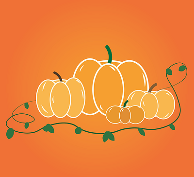 Pumpkin Patch artwork design digital art digital illustration flat halloween halloween design holiday icon illustration illustrator minimal pumpkin pumpkins vector weekly warm up