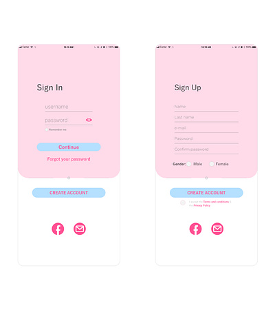 Daily UI 001 aesthetic dailyui dailyui 001 dailyuichallenge day1 design interface pink signing signup ui userinterface