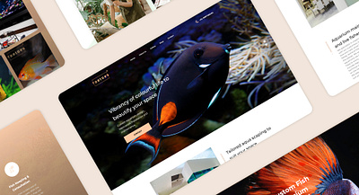 Online tropical fish and plant store aquariumwebsite logo tropical fish store ui