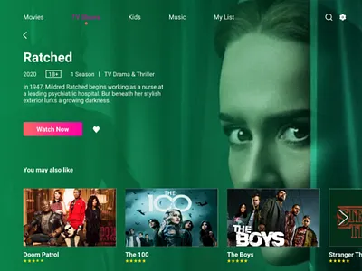TV App DailyUI-025 uiuxdesign figma dailyui tvapp