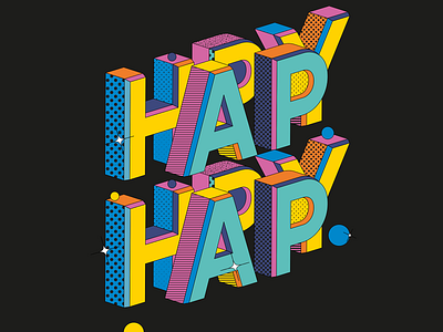 HAPPY HAPPY 2d animation colours design flat illustration letters logo motion ui