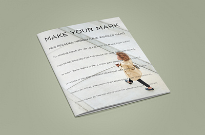 Make Your Mark Brochure branding brochure corporate corporate identity femalefocused financial graphicdesign layout design women empowerment