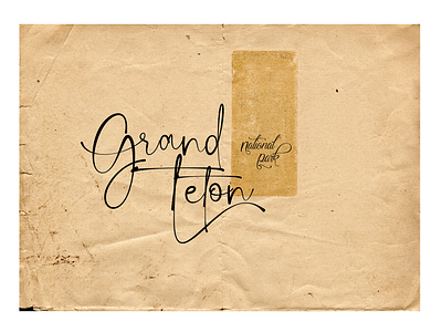 Grand Teton II album cover grand teton graphic design lettering montana national park nationalparks print design travel typography wyoming