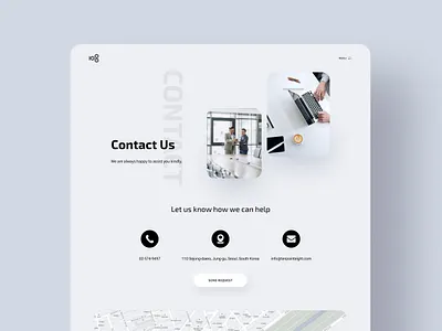 10.8 Contact Us Page clean contact page contact us design homepage interface layout minimalism ui web design website