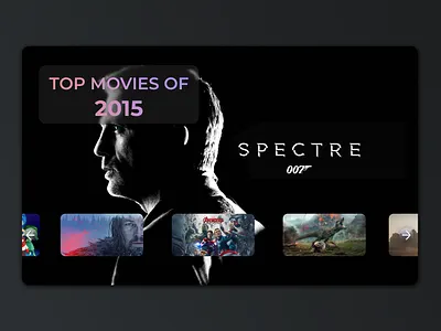 Daily UI 063 avenger best of best of 2015 best of 2015 ui clean daily ui daily ui 063 daily ui 63 dailyuichallenge desktop figma film james bond minimal movies top movies of 2015 ui user experience userinterface ux