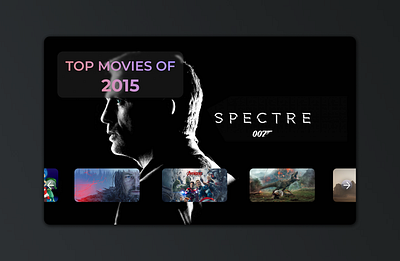 Daily UI 063 avenger best of best of 2015 best of 2015 ui clean daily ui daily ui 063 daily ui 63 dailyuichallenge desktop figma film james bond minimal movies top movies of 2015 ui user experience userinterface ux