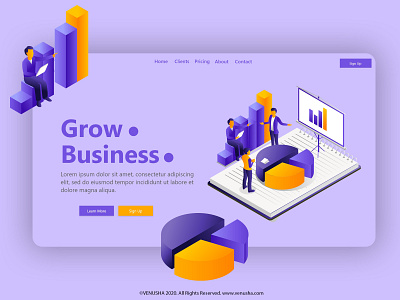 Business Website UI animation app branding design illustration illustrator typography ui ux vector website