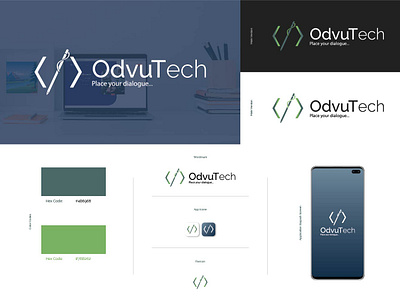 Odvut Tech Logo Design app branding design icon illustration logo typography ux vector web