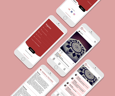 Vision Social media Application for Artist android design figma mobile app mobile design mobile ui uiuxdesign