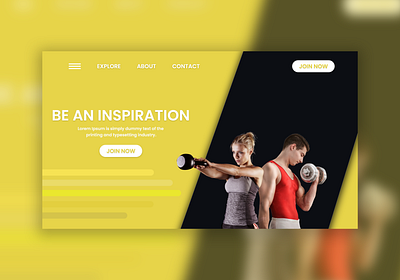 Day 3 - Daily UI Challenge - Landing Page daily 100 challenge dailyui dailyui 003 dailyuichallenge design fitness landingpage ui uiux ux webdesign