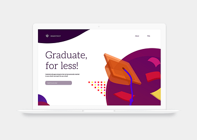 Landing page for GradStreet branding ui web web design