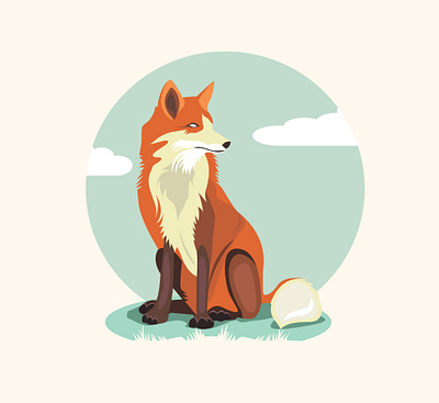 fox animal illustration animal logo cartoon character creative design design drawing dribble fox fox illustration fox logo icon illustraion illustration illustration art illustrations illustrator logo vector