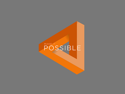 Make It Possible Event Branding Concept logo orange triangle