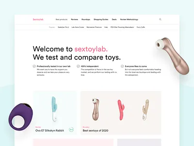 Sextoylab Home compare ecommerce lab minimal responsive sex toy web white