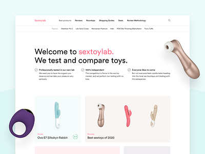 Sextoylab Home by Bart Dunweg for Strakzat on Dribbble