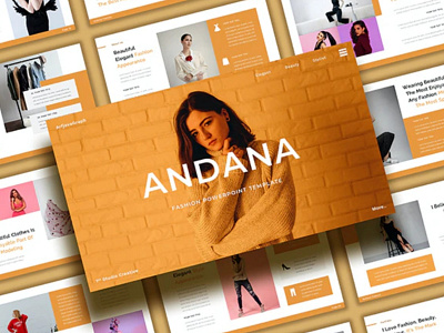 Andana - Fashion Presentation Template artist beauty design elegant fashion graphic graphicdesign make up minimalist model modeling modern powerpoint powerpoint design powerpoint presentation powerpoint template pptx style