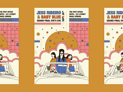 Jess Ribeiro - Poster geometric gig poster poster psychedelic