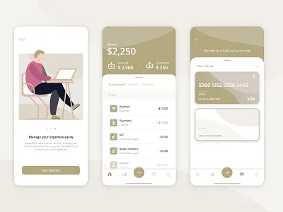 Money Management App - BudgetHelp apple app bank banking app design illustration money money app money bag ui uidesign uiuxdesign ux
