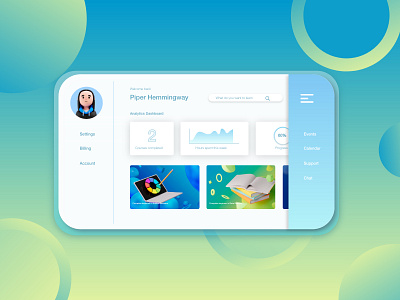 Learning dashboard UI layout branding course platform dashboard graphic design learning dashboard learning platform ui ux web design website layout