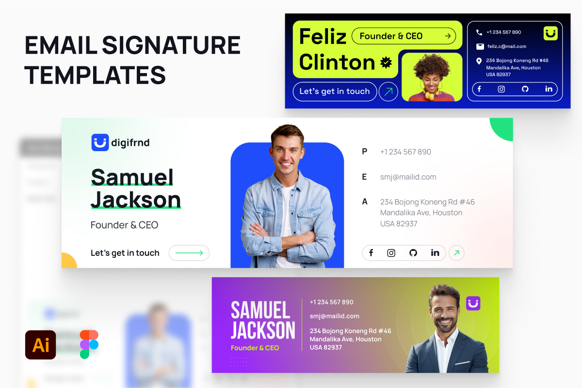 Email Signature Templates branding email emailer homepage logo newsletter template