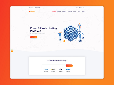 AndHost-Web Hosting Platform website Template best shots blog character clean dribble best shot homepage hosting illustration landing page landing pages layout design portfoliobuilding user interface vector web design web hosting website wordpress