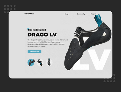 Scarpa Drago LV Landing Page Concept design typography ui ui design ux webdesign website design