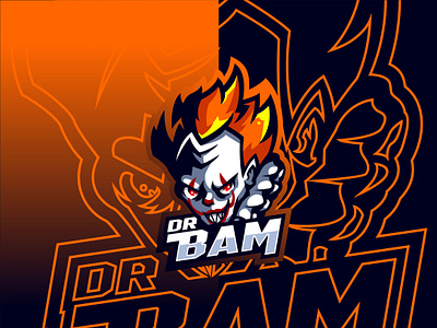 Dr Bam brand branding design designer esports flat design illustration logo sport mascot simple