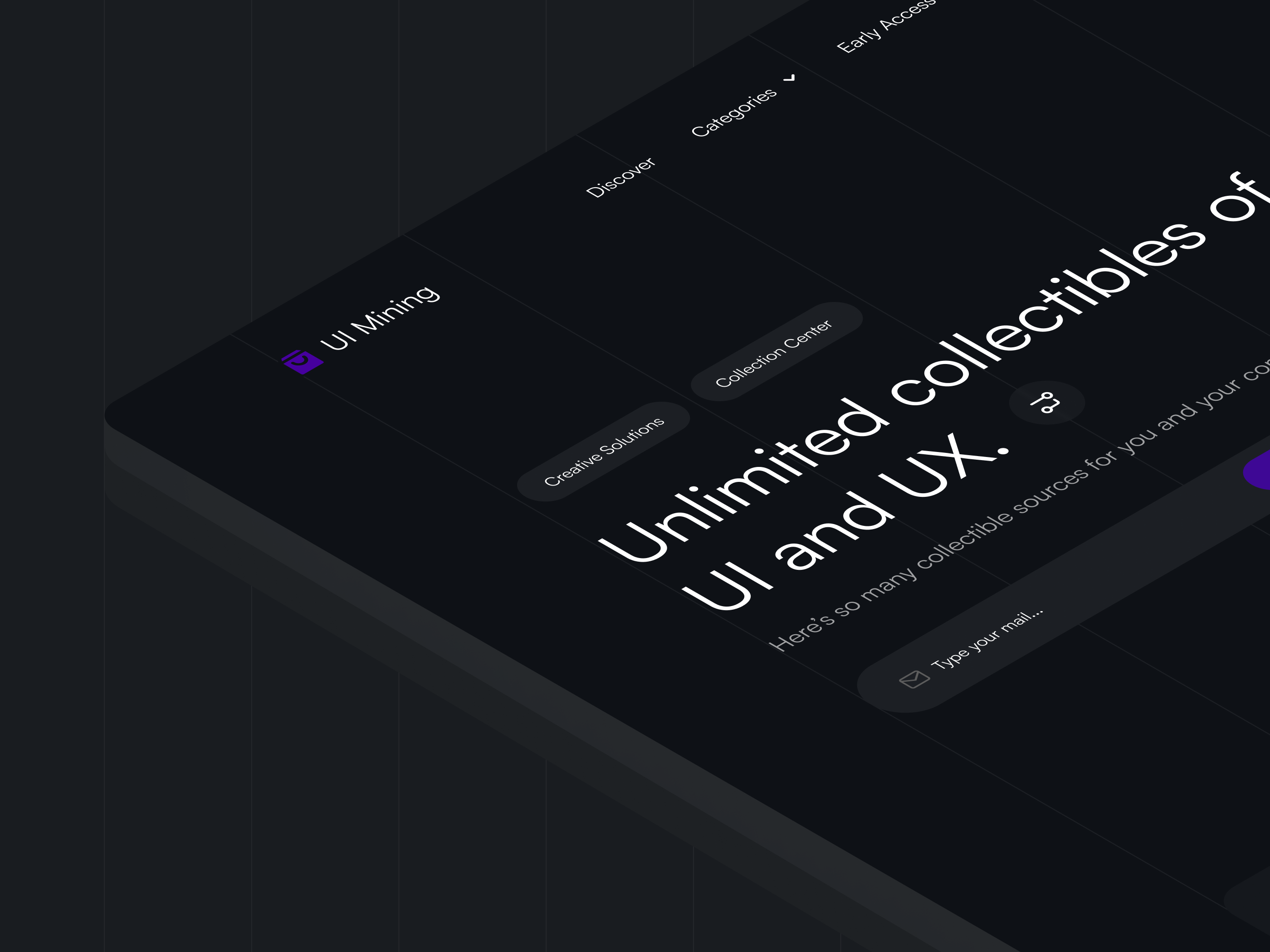 UI Mining: Landing Page branding design figma illustration landing logo mining product resource source typography ui ui design user experience user interface ux ux design
