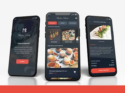 Medinė Šakutė App Design app app design application application design dambrauskas dark design food food app food ordering justas justasdambrauskas mobile mobile app mobile app design mobile design mobile ui ordering app ui uiselection