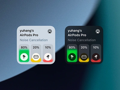 Battery Widgets airplay app application battery concept dashboard design earbud earbuds earphone ios16 panel platform sketch symbol symbols ui widget