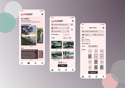 goSUMUT - Ticket Booking App adventure app booking app bookings design figma figmadesign indonesia mobile app ticket booking tickets travel travel app travelling ui design uiux user interface ux ux design uxdesign