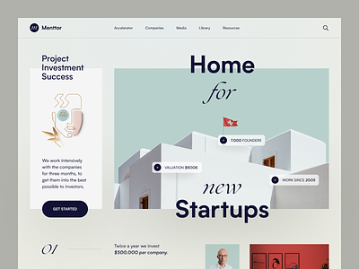 Menttor Website design interface product service startup ui ux web website