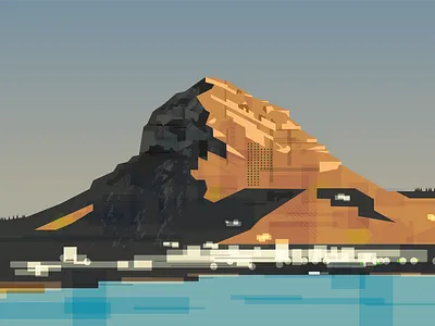 Montgó Massif and Javea Port illustration españa illustration javea montgo mountain sea spain