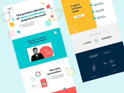 Favilla web page adobe xd color crowdfunding dailyui design design studio graphic design homepage interface landing page modern product design shapes ui ui design ux ux design web webdesign website