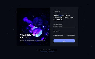 Login form dark UI black dark dark ui design figma login login design login page purple