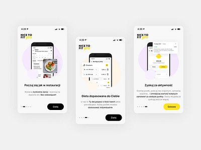 Onboarding catering cleanui design diet dribbble mobiledesign onboarding productdesign