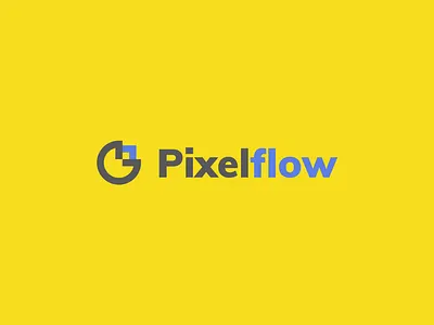 Pixelflow Logo branding concept design flow flower graphic design logo minimalist pixel tech vector
