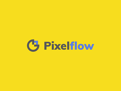 Pixelflow Logo branding concept design flow flower graphic design logo minimalist pixel tech vector