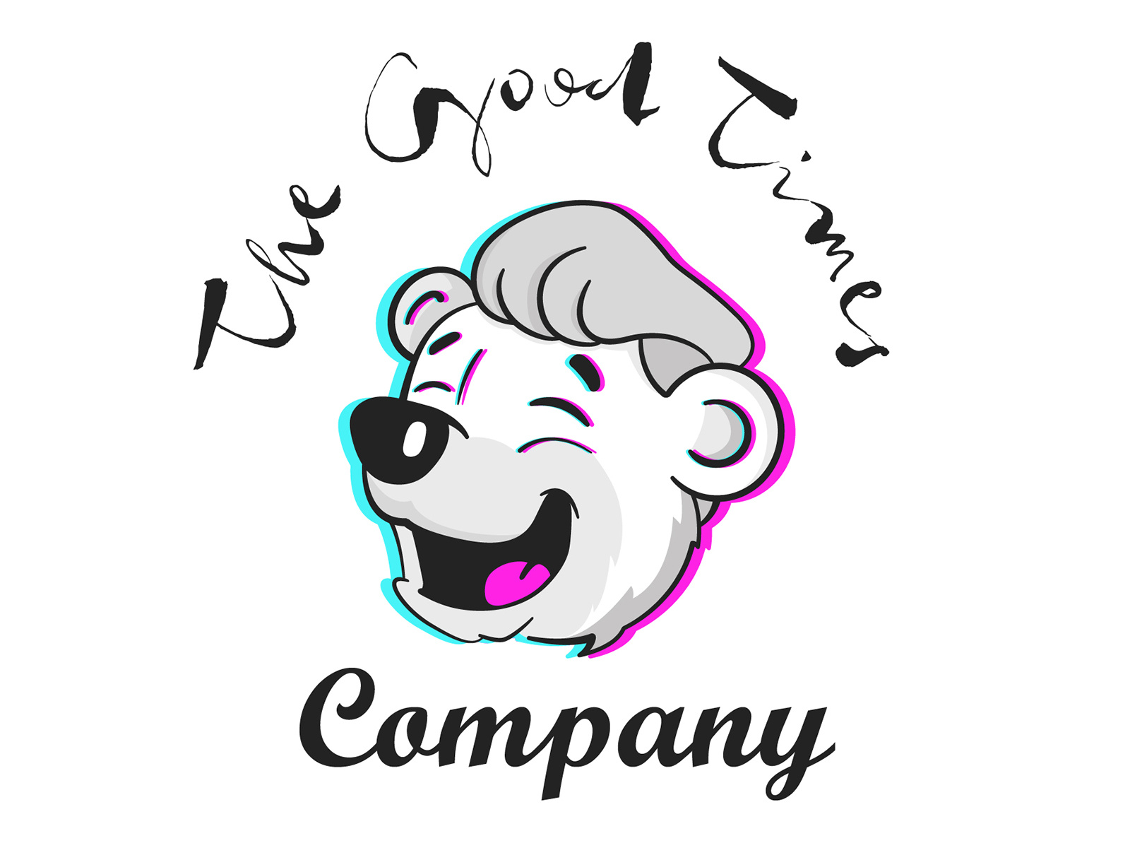 The Good Times Co Logo bear cartoon design illustration illustrator logo vector